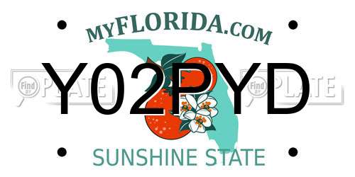 Y02PYD Florida License Plate