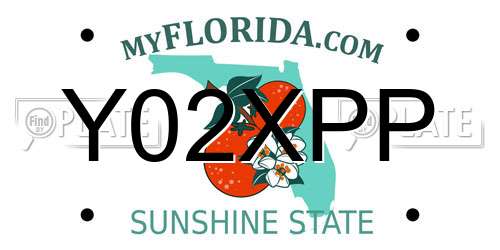Y02XPP Florida License Plate