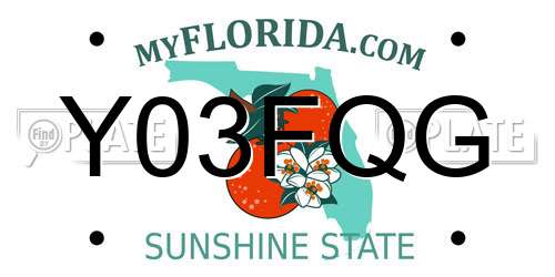 Y03FQG Florida License Plate