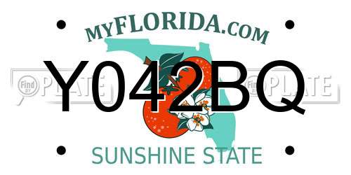Y042BQ Florida License Plate