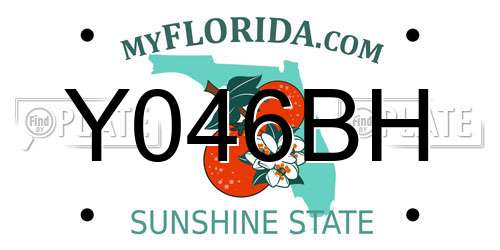 Y046BH Florida License Plate