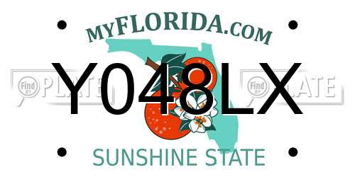 Y048LX Florida License Plate