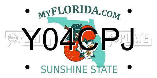 Y04CPJ Florida License Plate