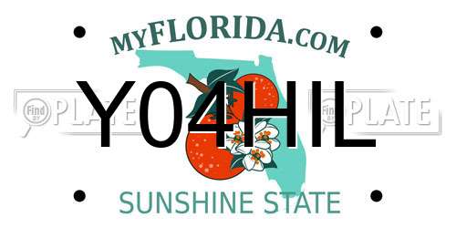 Y04HIL Florida License Plate