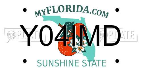 Y04IMD Florida License Plate