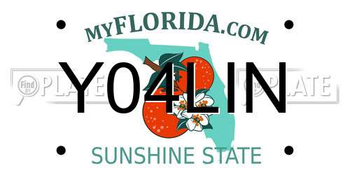 Y04LIN Florida License Plate