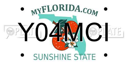 Y04MCI Florida License Plate