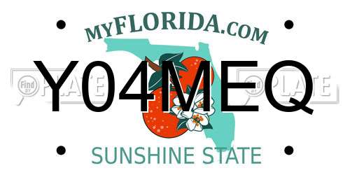 Y04MEQ Florida License Plate