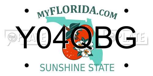 Y04QBG Florida License Plate