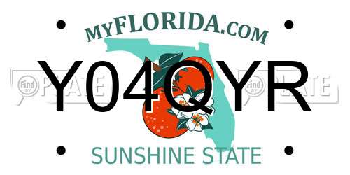 Y04QYR Florida License Plate