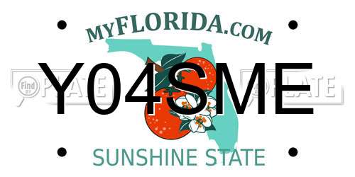 Y04SME Florida License Plate
