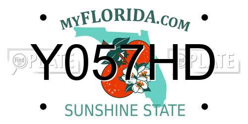 Y057HD Florida License Plate