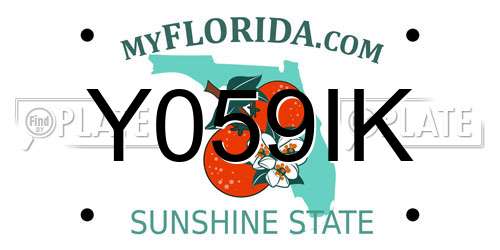 Y059IK Florida License Plate