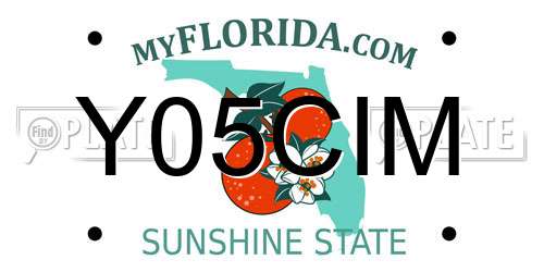 Y05CIM Florida License Plate