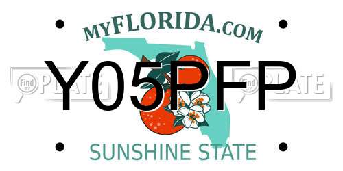 Y05PFP Florida License Plate