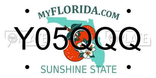 Y05QQQ Florida License Plate