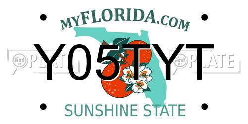 Y05TYT Florida License Plate
