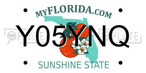 Y05YNQ Florida License Plate