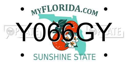 Y066GY Florida License Plate