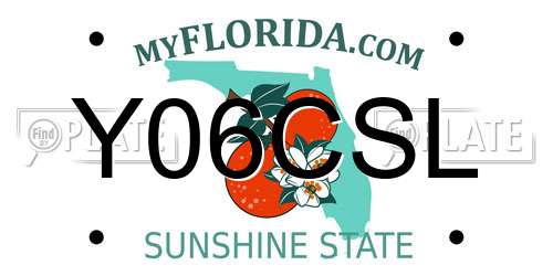 Y06CSL Florida License Plate