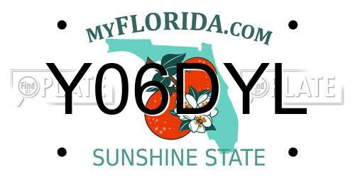 Y06DYL Florida License Plate