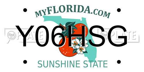 Y06HSG Florida License Plate
