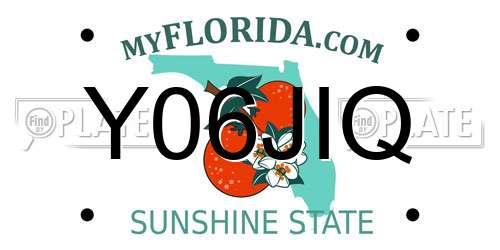 Y06JIQ Florida License Plate