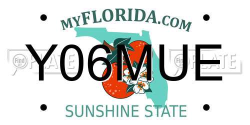 Y06MUE Florida License Plate