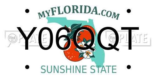 Y06QQT Florida License Plate