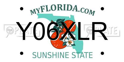 Y06XLR Florida License Plate