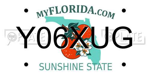 Y06XUG Florida License Plate