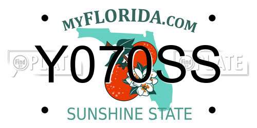 Y070SS Florida License Plate