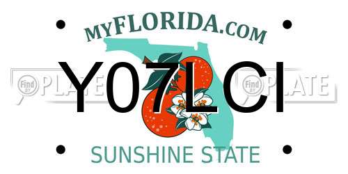 Y07LCI Florida License Plate
