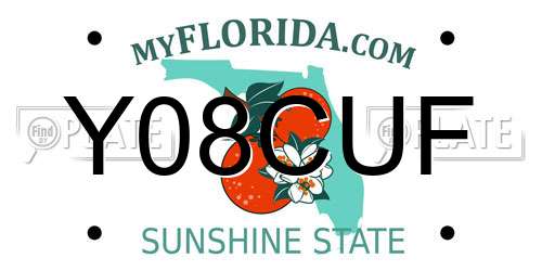 Y08CUF Florida License Plate