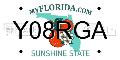 Y08RGA Florida License Plate