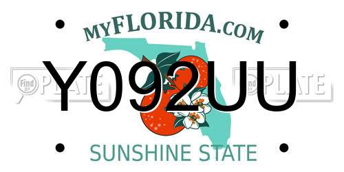 Y092UU Florida License Plate