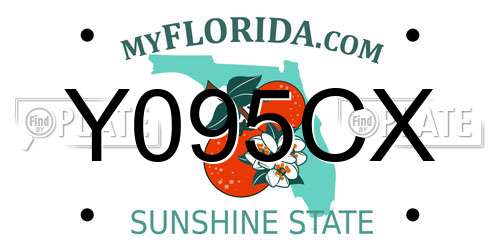 Y095CX Florida License Plate