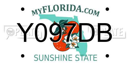Y097DB Florida License Plate