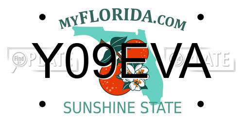 Y09EVA Florida License Plate