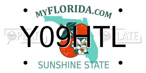 Y09HTL Florida License Plate