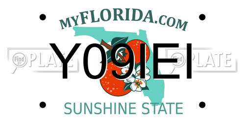 Y09IEI Florida License Plate