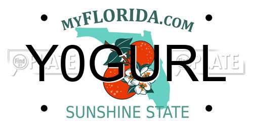 Y0GURL Florida License Plate