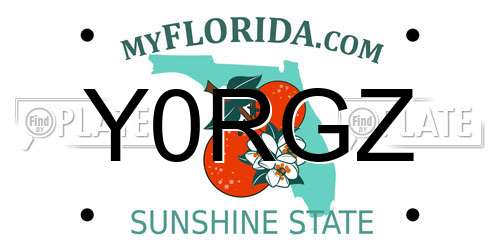 Y0RGZ Florida License Plate
