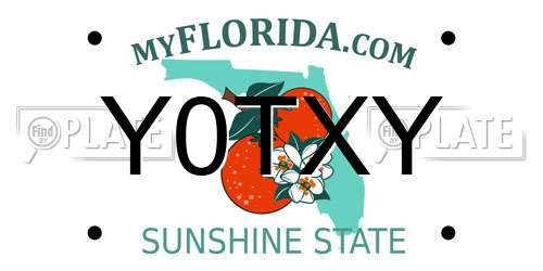 Y0TXY Florida License Plate