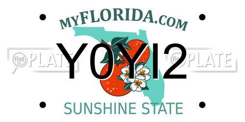 Y0YI2 Florida License Plate