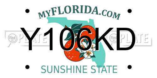 Y106KD Florida License Plate