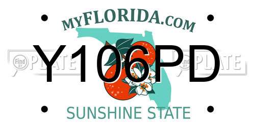 Y106PD Florida License Plate