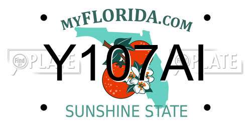 Y107AI Florida License Plate