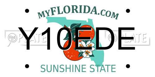 Y10EDE Florida License Plate