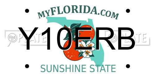 Y10ERB Florida License Plate
